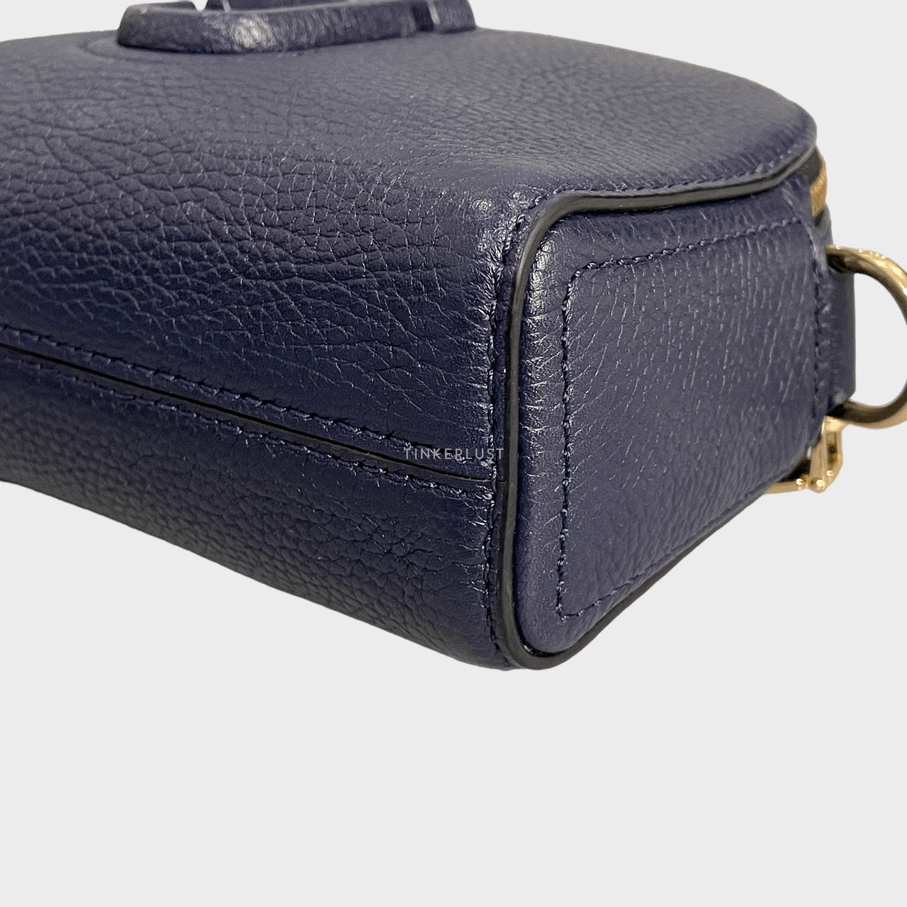 Marc Jacobs Shutter Camera Navy Pebbled Leather GHW Sling Bag