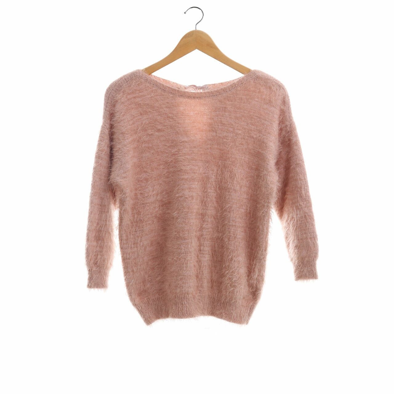 Oasis Pink Faur Faux Sweater