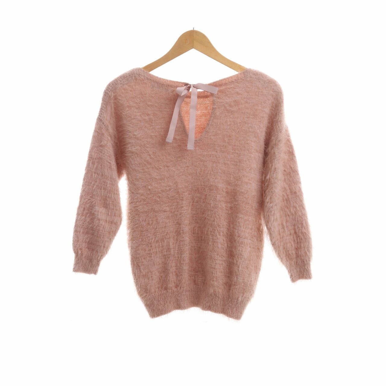 Oasis Pink Faur Faux Sweater