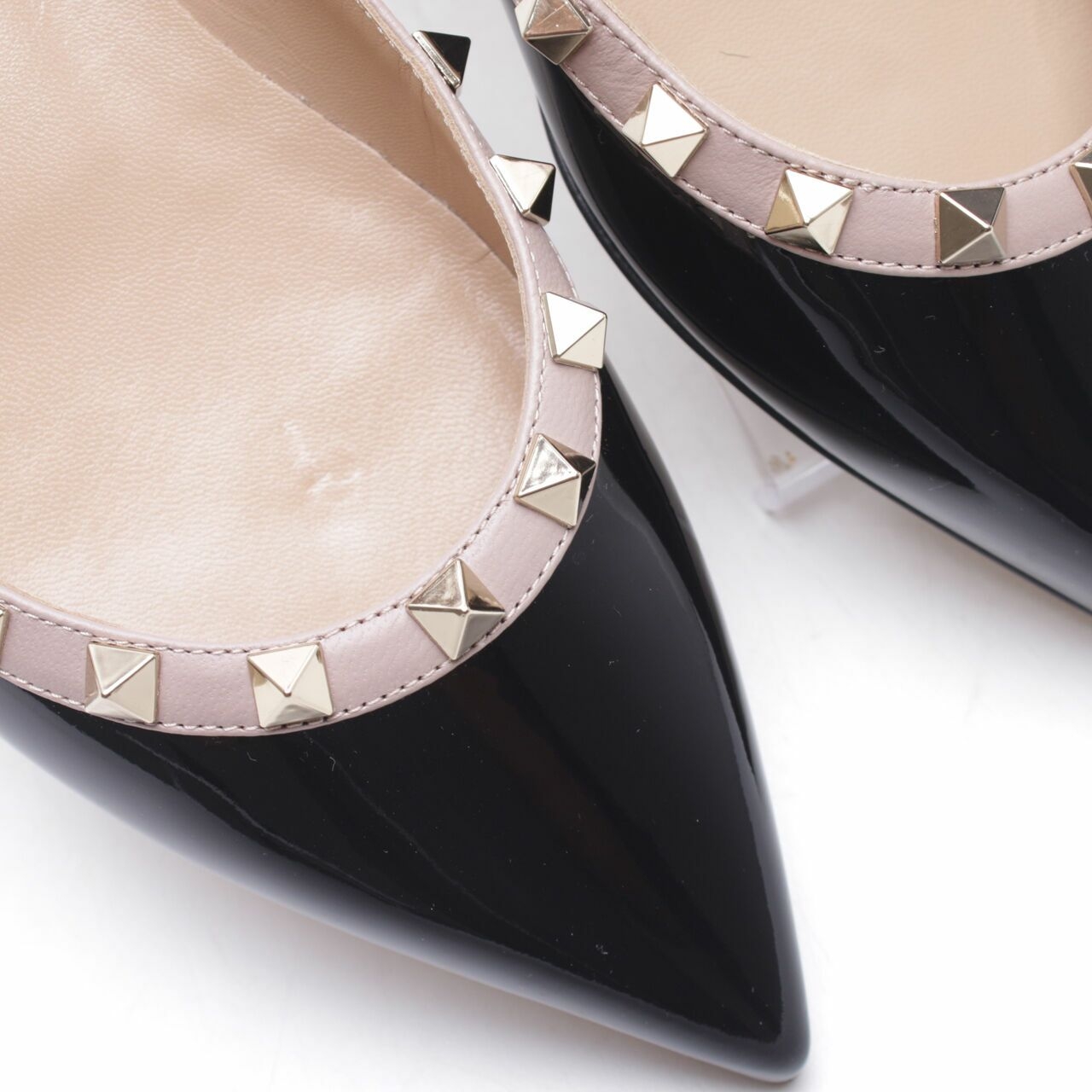 Valentino Garavani Black Rockstud Ballerina Flats