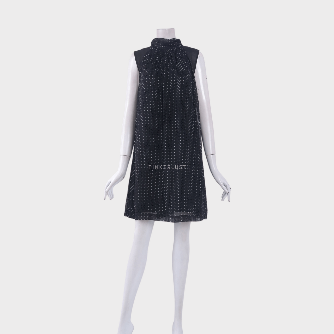 Mango Black & White Polkadots Mini Dress