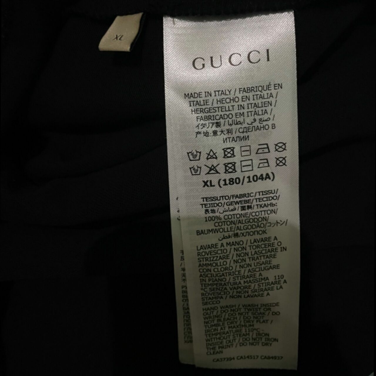 Gucci Interlocking G Star Black Size Xl