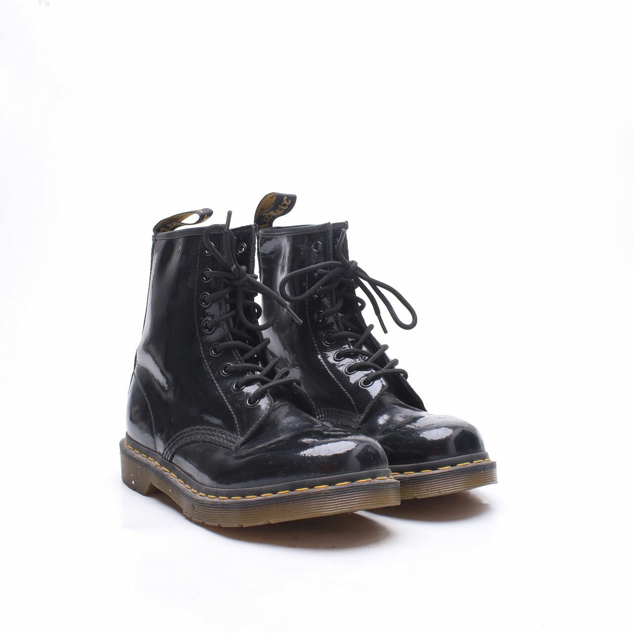 DRMARTENS Black Patent Leather Boots