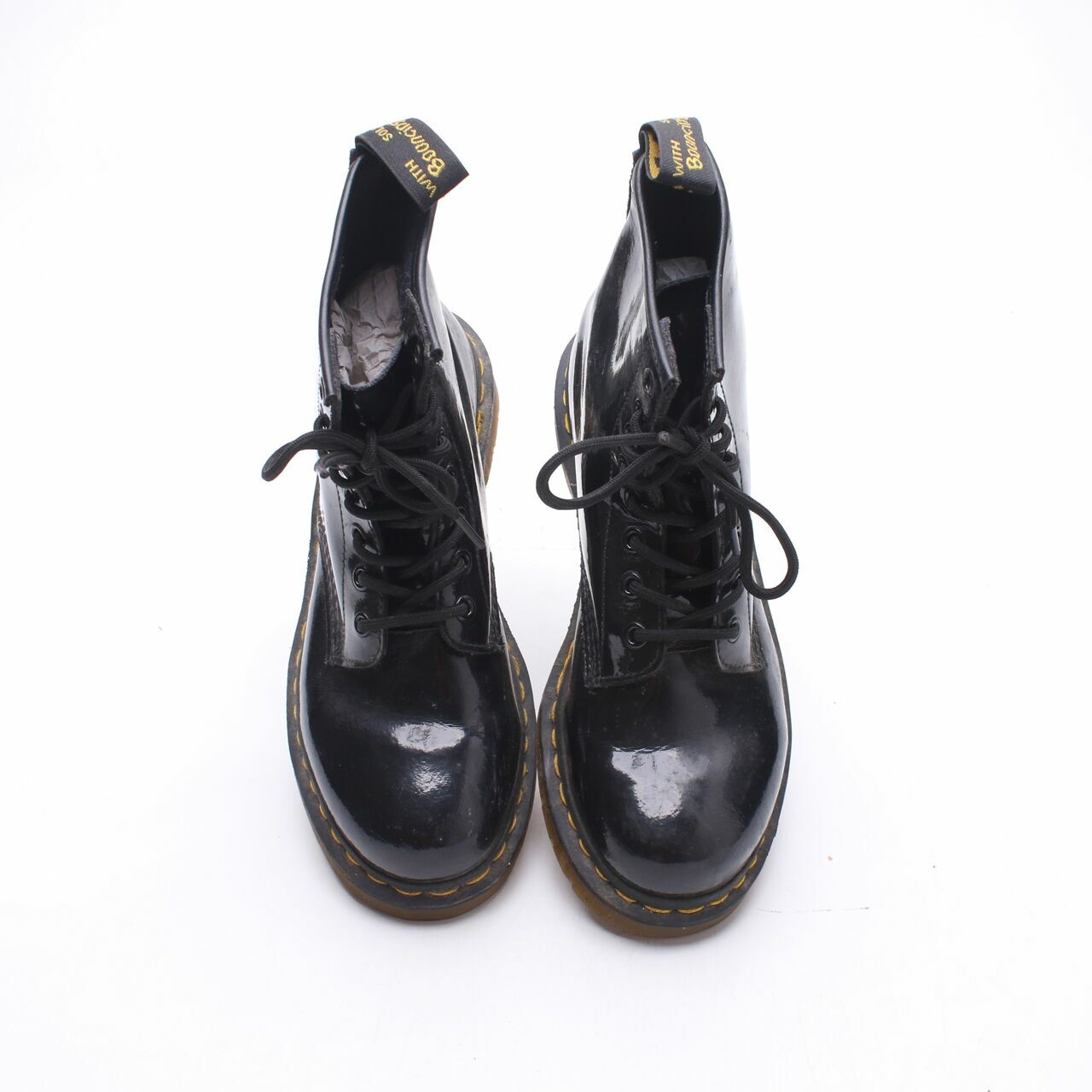 DRMARTENS Black Patent Leather Boots