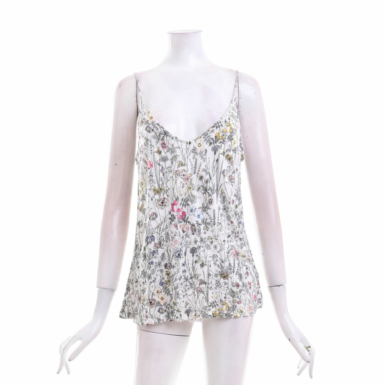 H&M White Floral Sleeveless