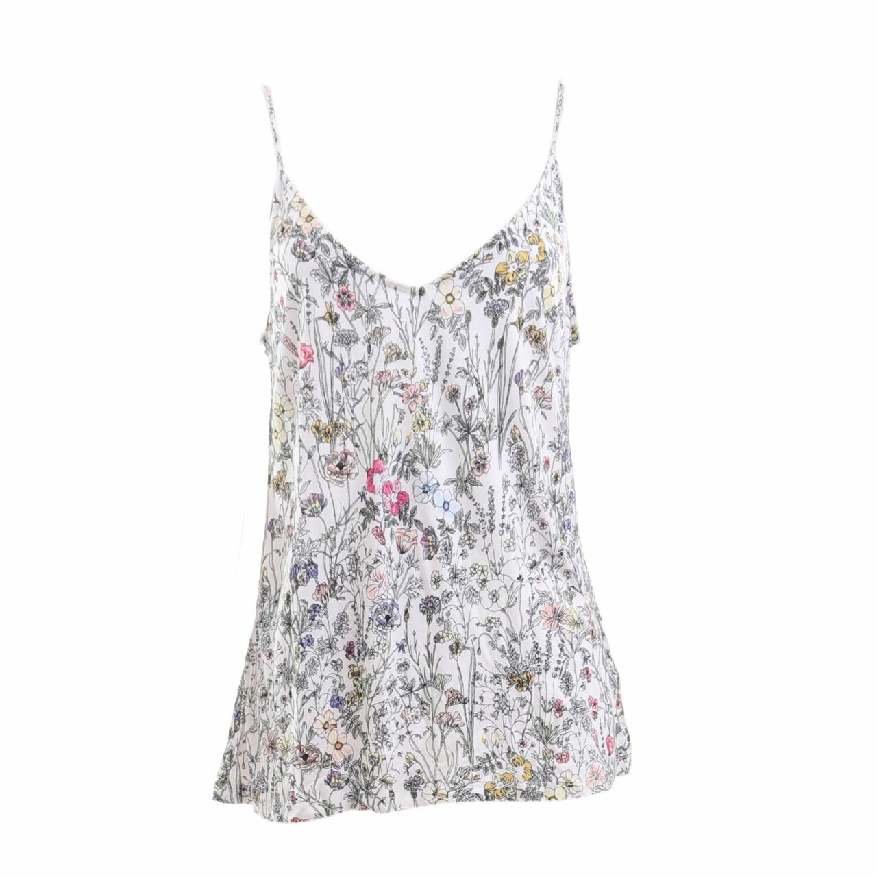 H&M White Floral Sleeveless