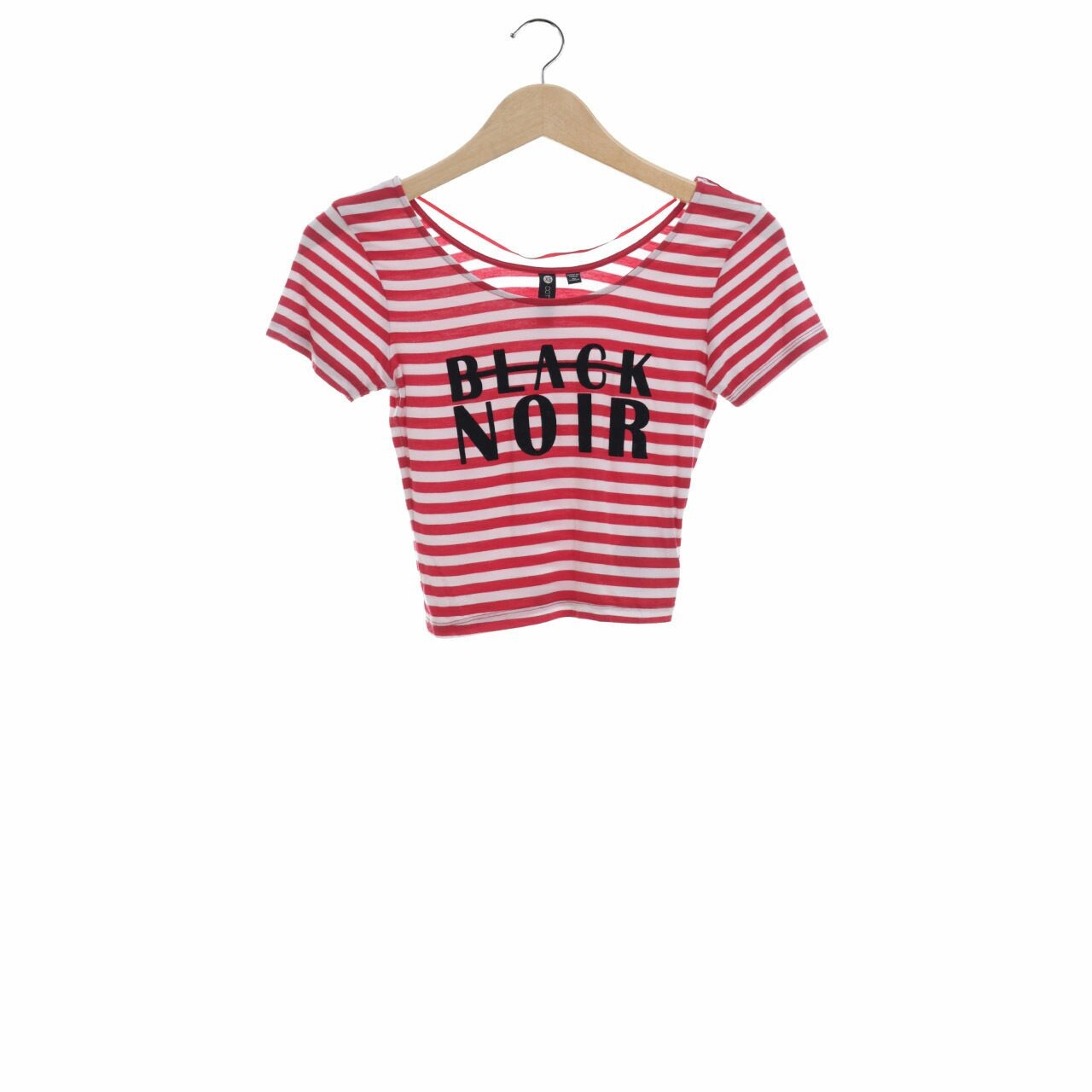 Cotton On Red & White Stripes Crop T-Shirt