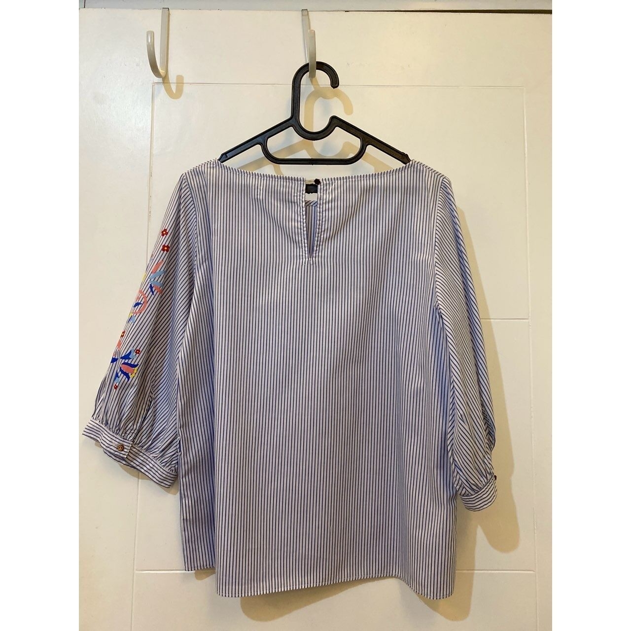 Cotton Ink Light Blue Stripes Blouse