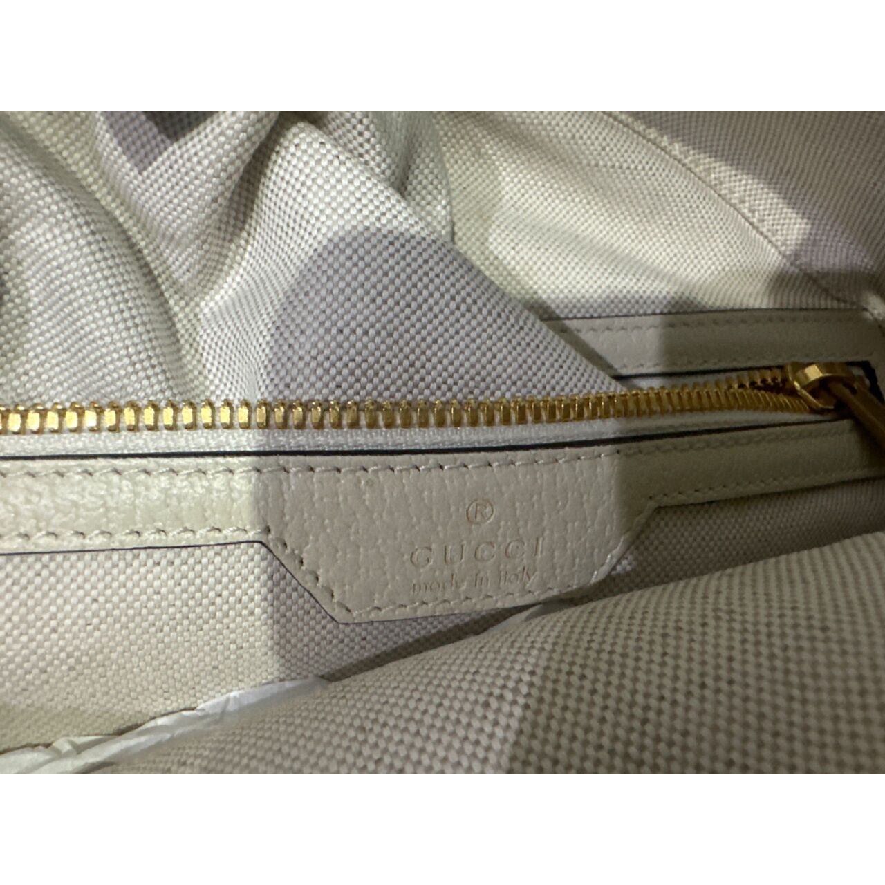 Gucci GG Supreme Ophidia White Backpack