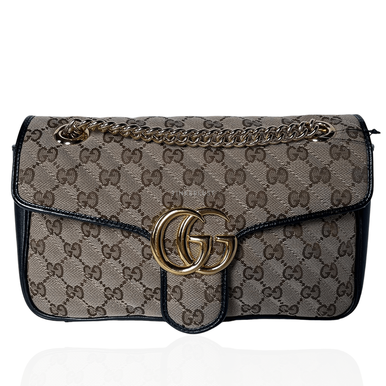 Gucci Marmont Canvas Small List Black Shoulder Bag