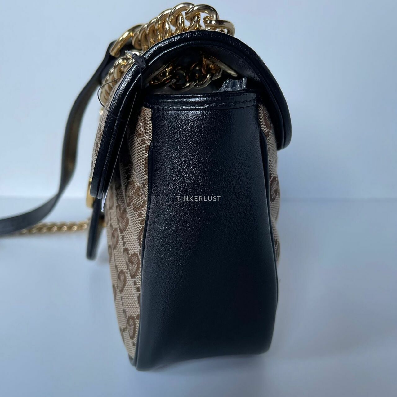 Gucci Marmont Canvas Small List Black Shoulder Bag