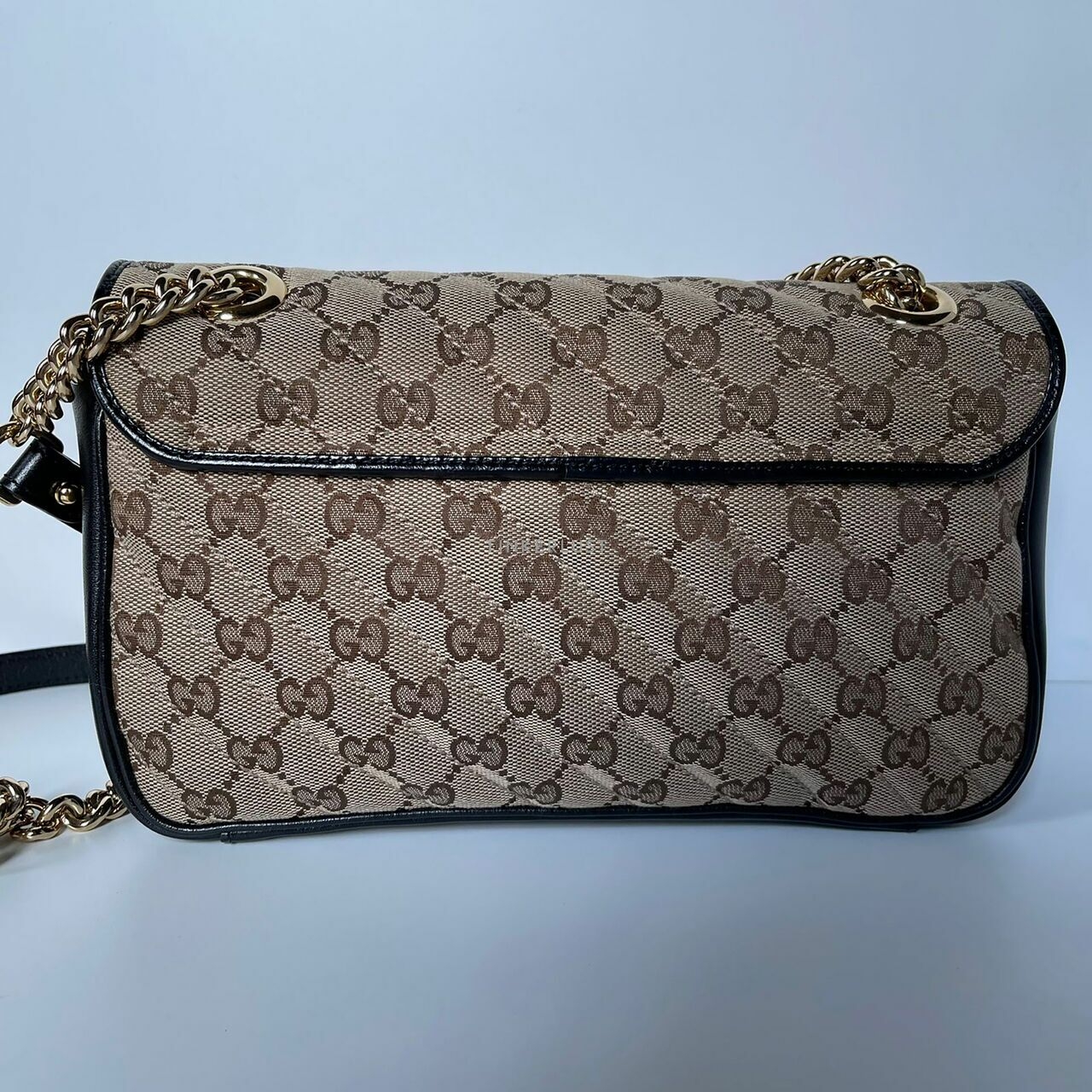 Gucci Marmont Canvas Small List Black Shoulder Bag