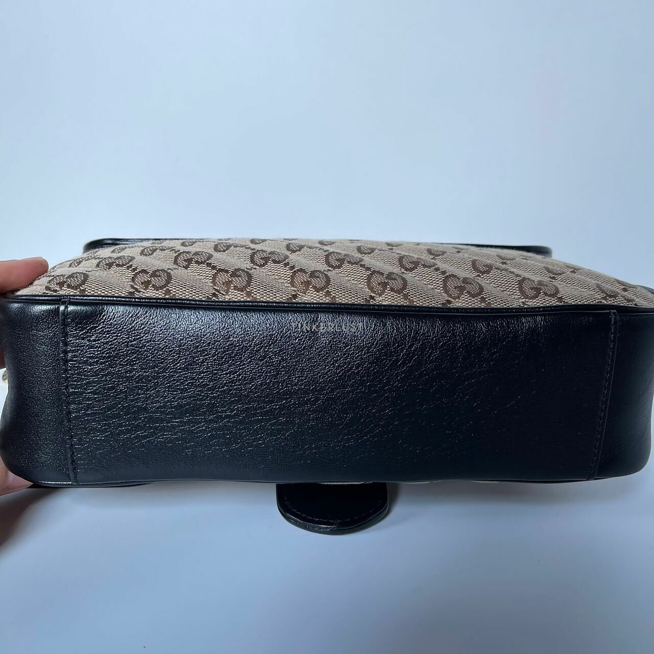 Gucci Marmont Canvas Small List Black Shoulder Bag