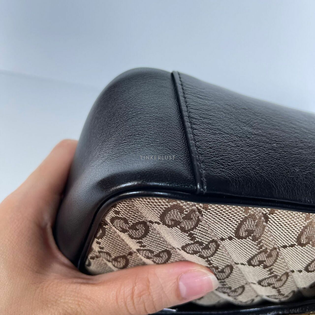 Gucci Marmont Canvas Small List Black Shoulder Bag