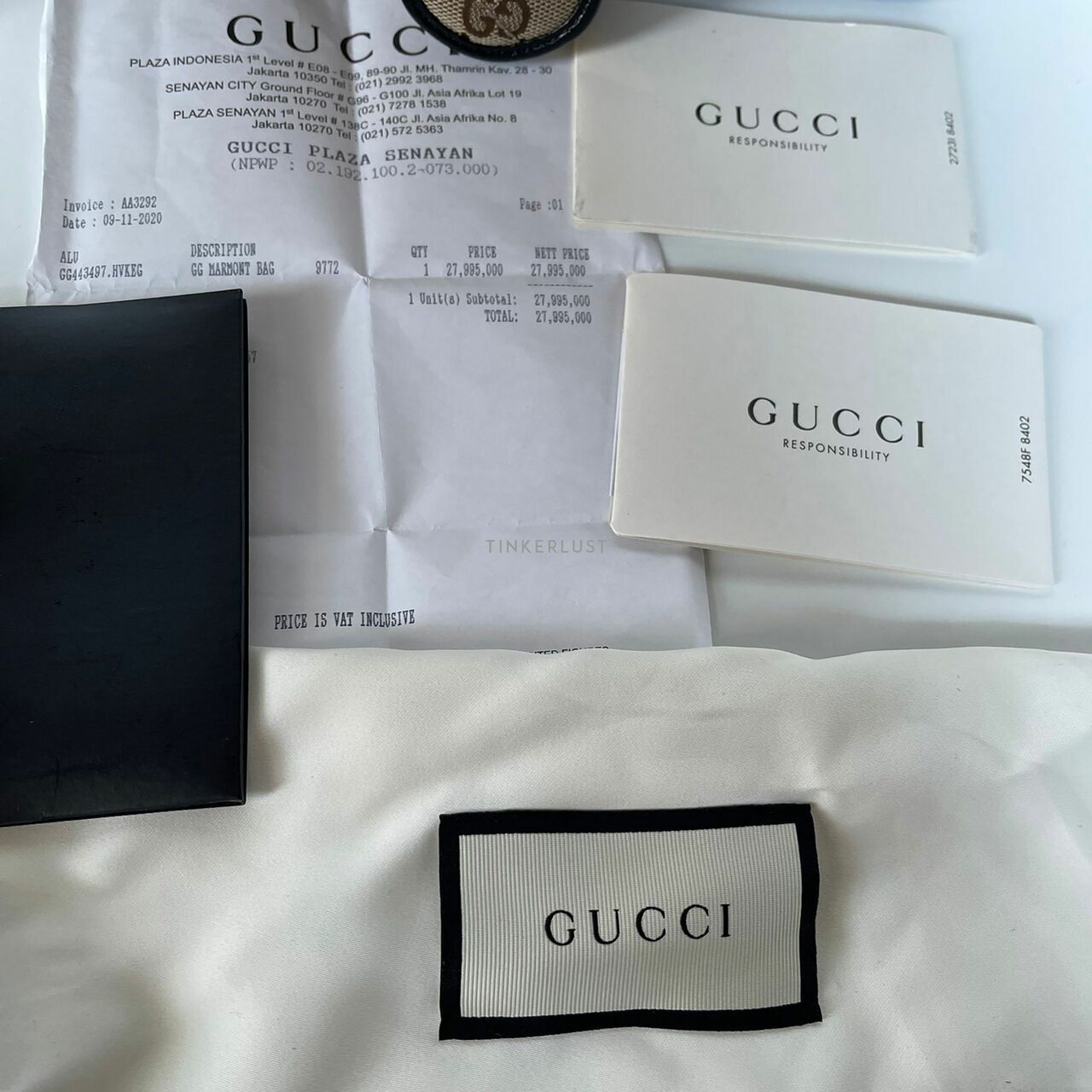 Gucci Marmont Canvas Small List Black Shoulder Bag