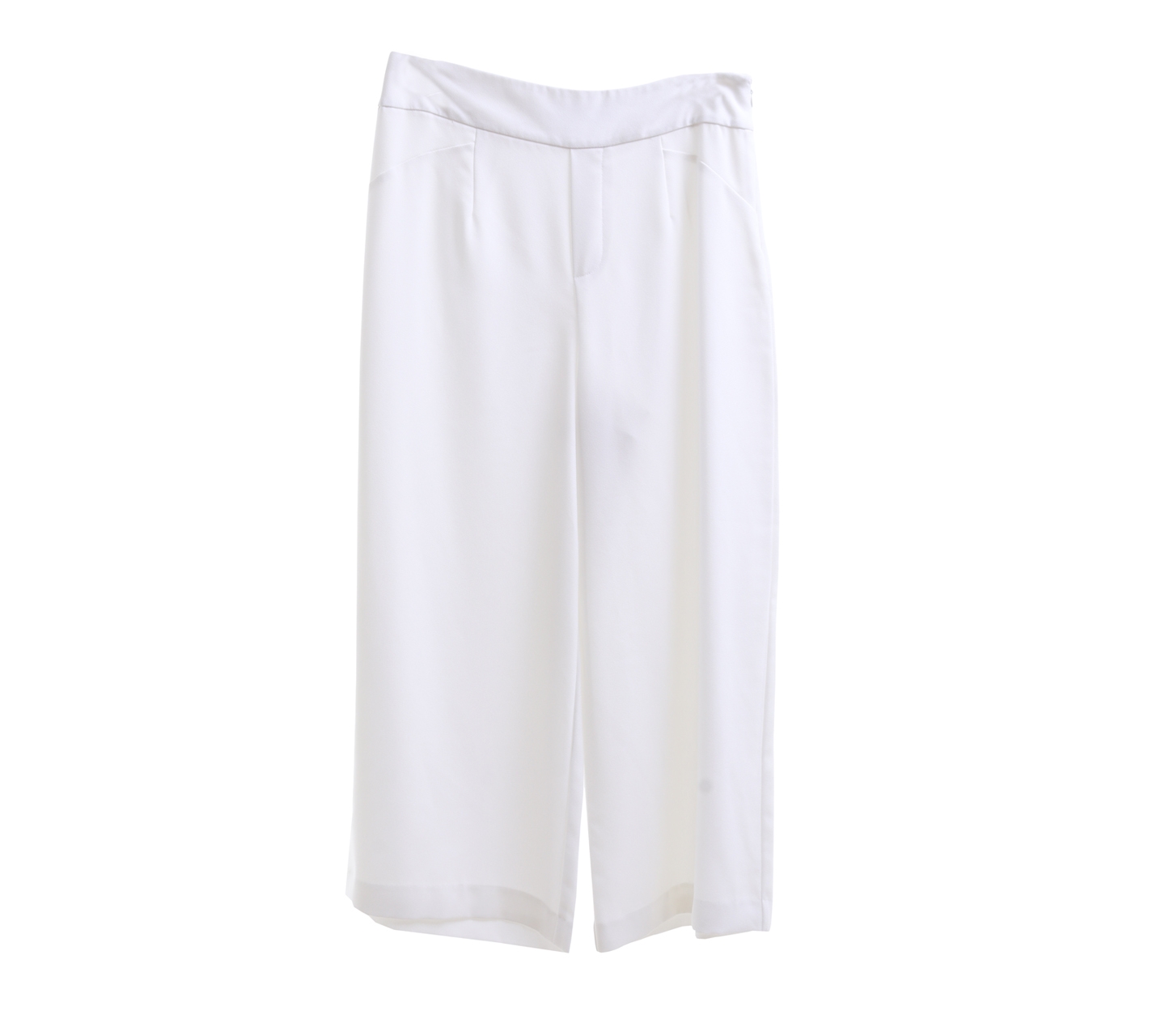 Bershka Off White Culot Cropped Pants