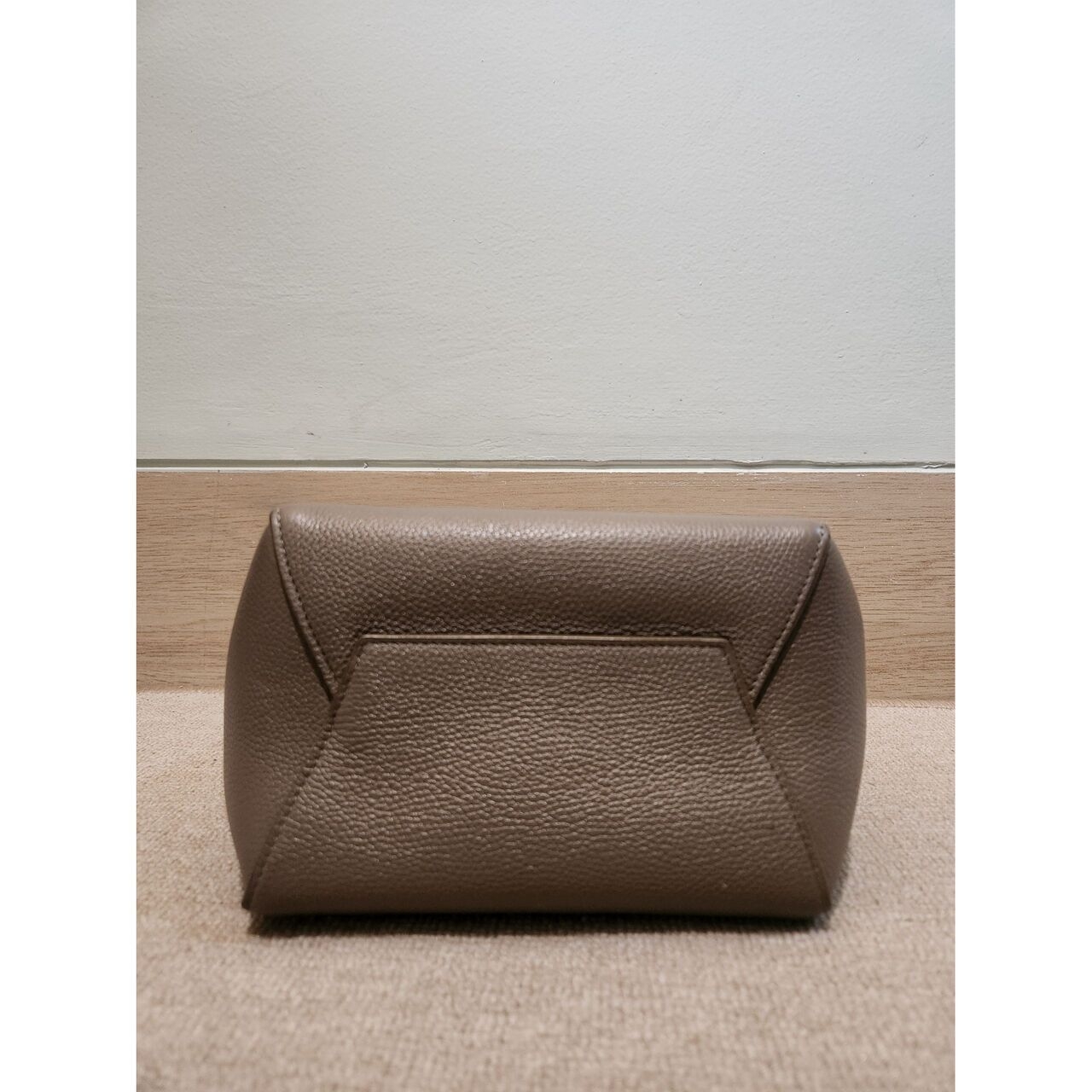 Celine Sangle Grey Leather Shoulder Bag