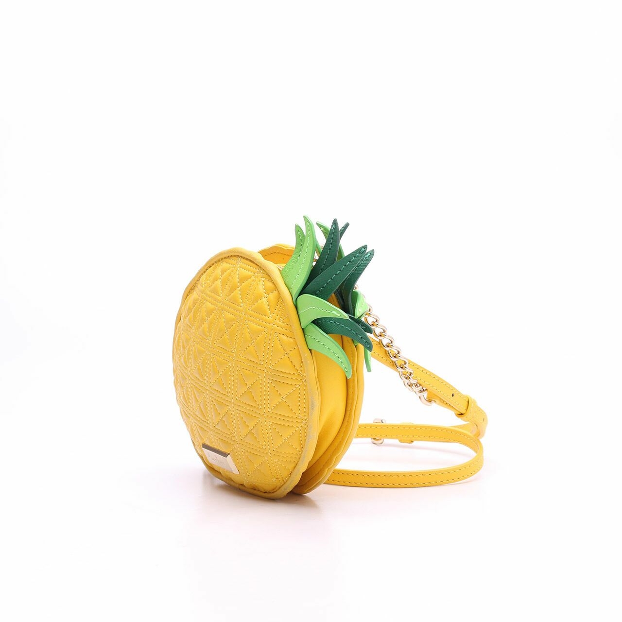 Kate Spade Yellow Wing It Pineapple Goldenrod Leather Sling Bag