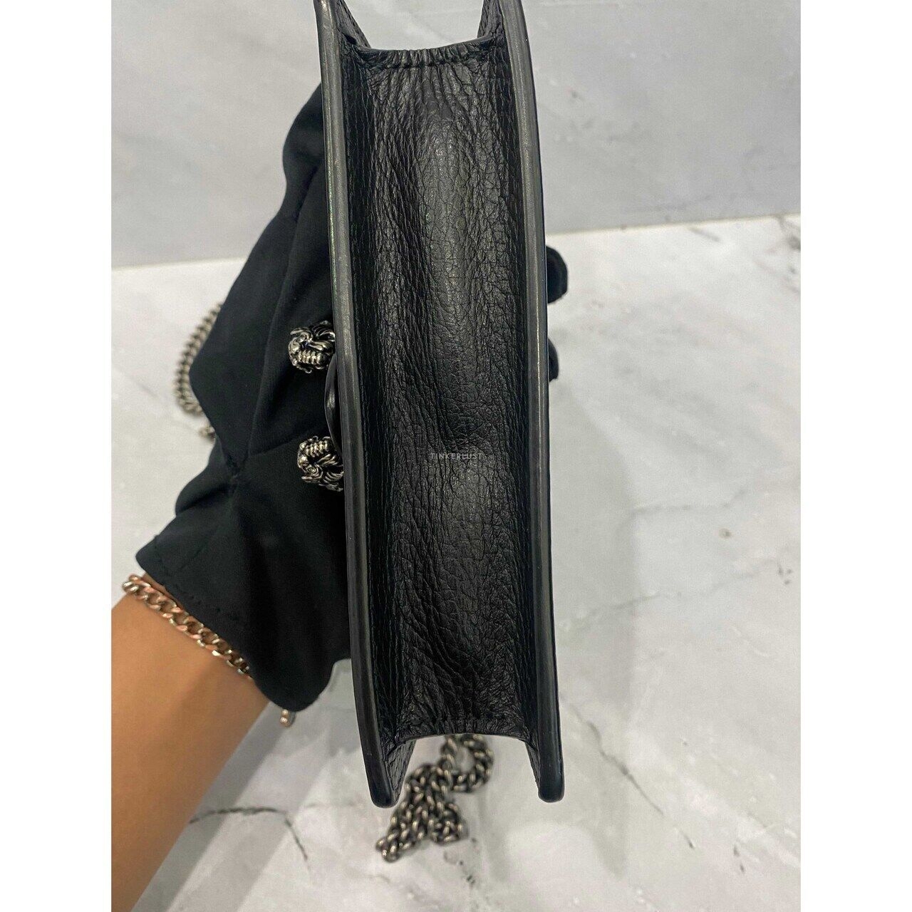 Gucci Dionysus Super Mini Leather Black SHW Sling Bag