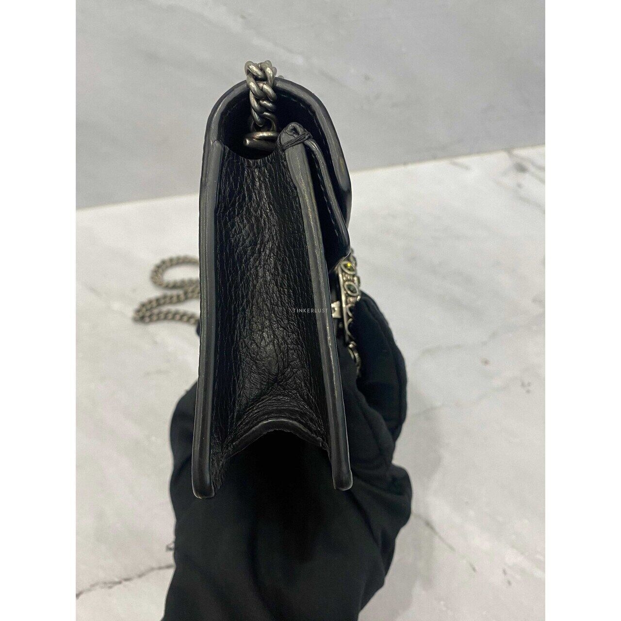 Gucci Dionysus Super Mini Leather Black SHW Sling Bag