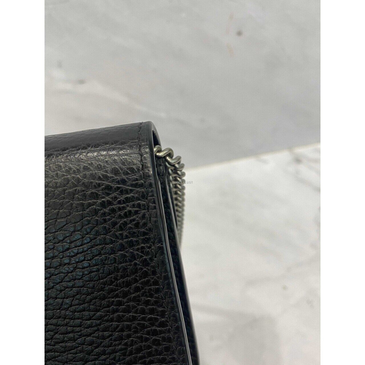 Gucci Dionysus Super Mini Leather Black SHW Sling Bag