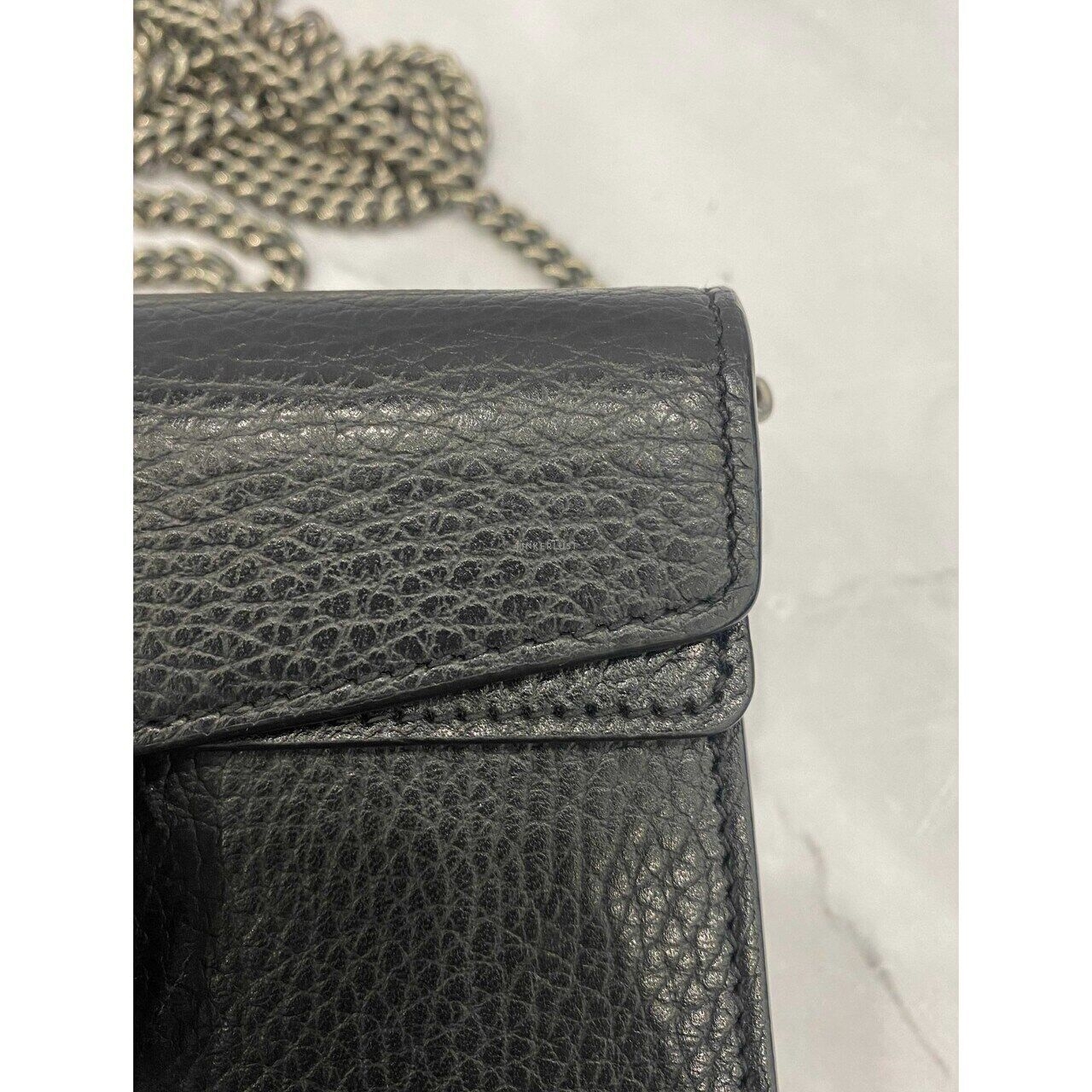 Gucci Dionysus Super Mini Leather Black SHW Sling Bag