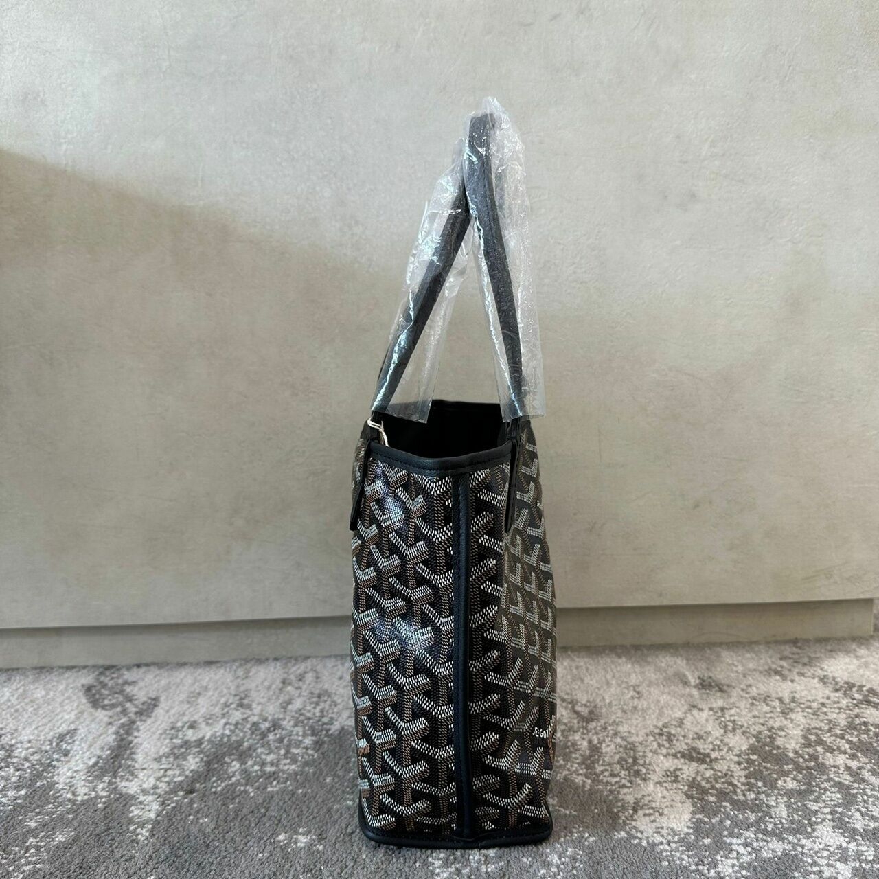 Goyard Mini Anjou Black Reversible Tote Bag