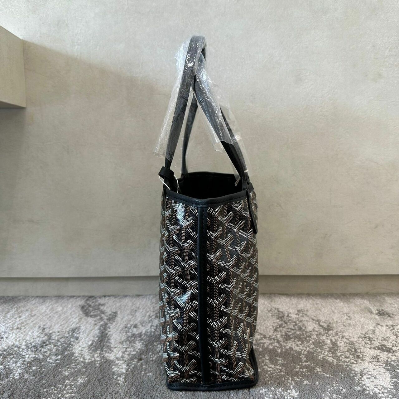 Goyard Mini Anjou Black Reversible Tote Bag