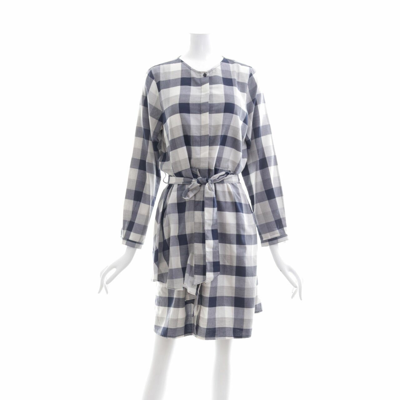 Cotton Ink Multi Plaid With Strap Mini Dress