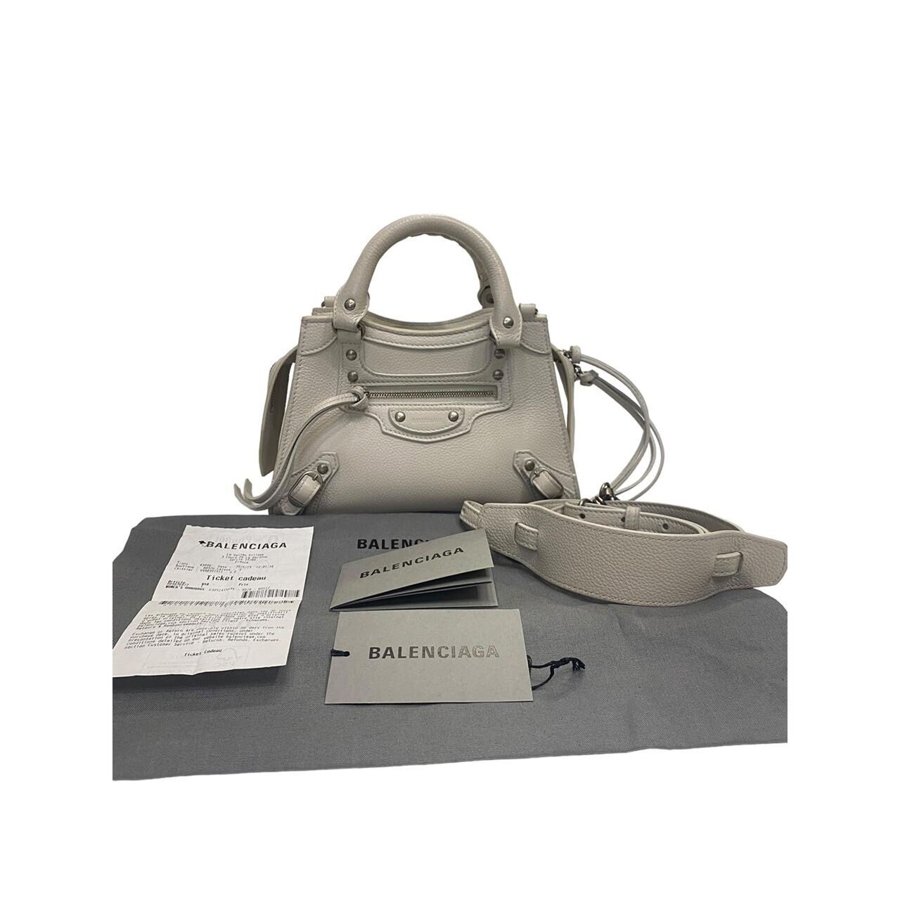 Balenciaga Neo Noe Mini Ash Grey SHW 2023 Satchel Bag