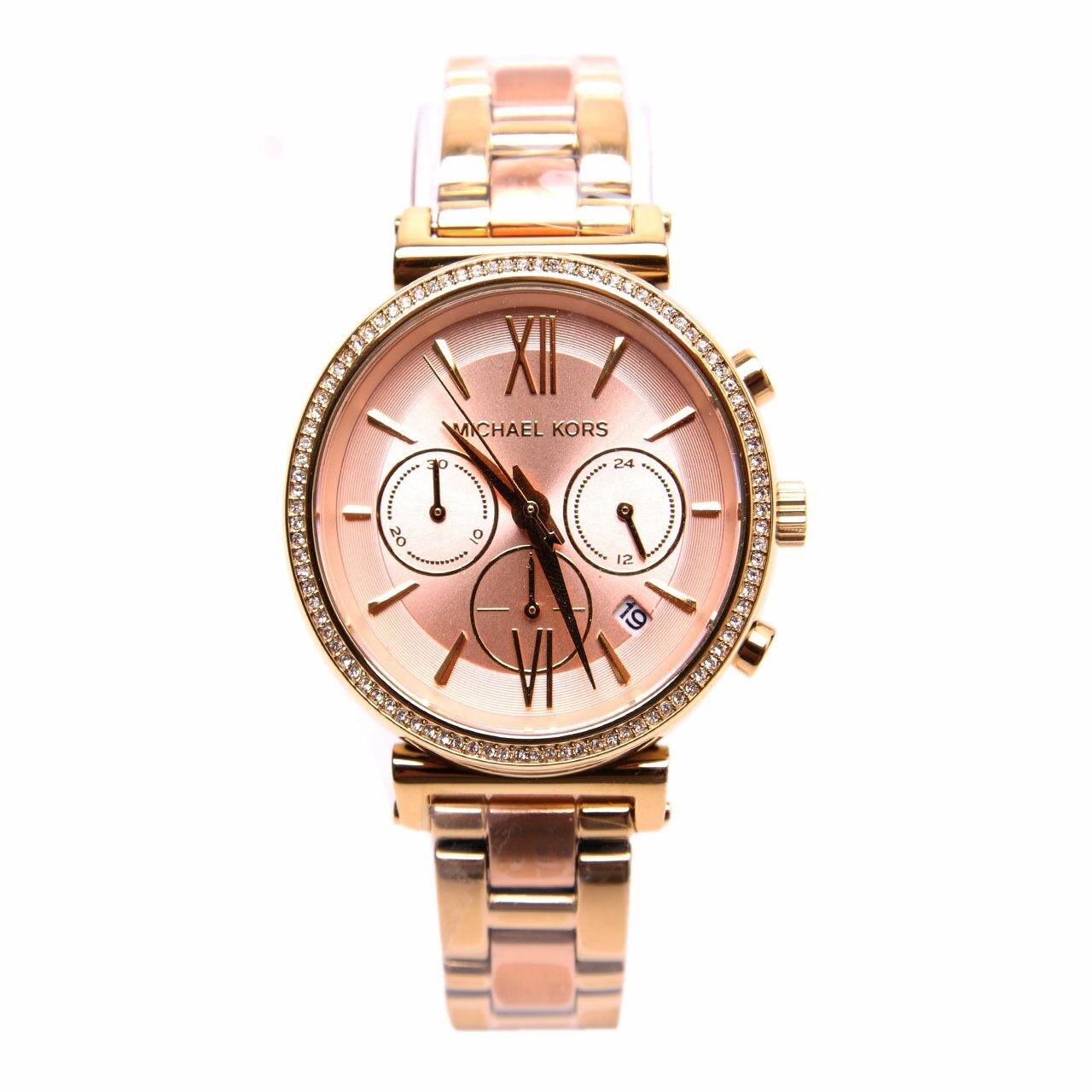 Michael Kors Gold Runway Chronograph Coated Stainless Steel Wristwatch