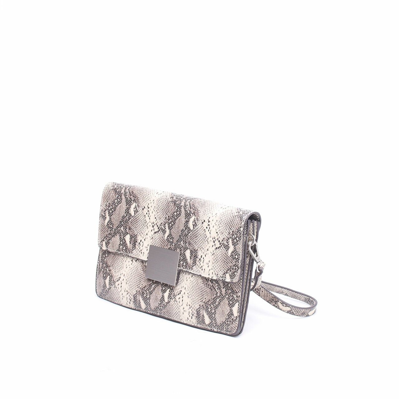 Zara Grey Snake Skin Sling Bag