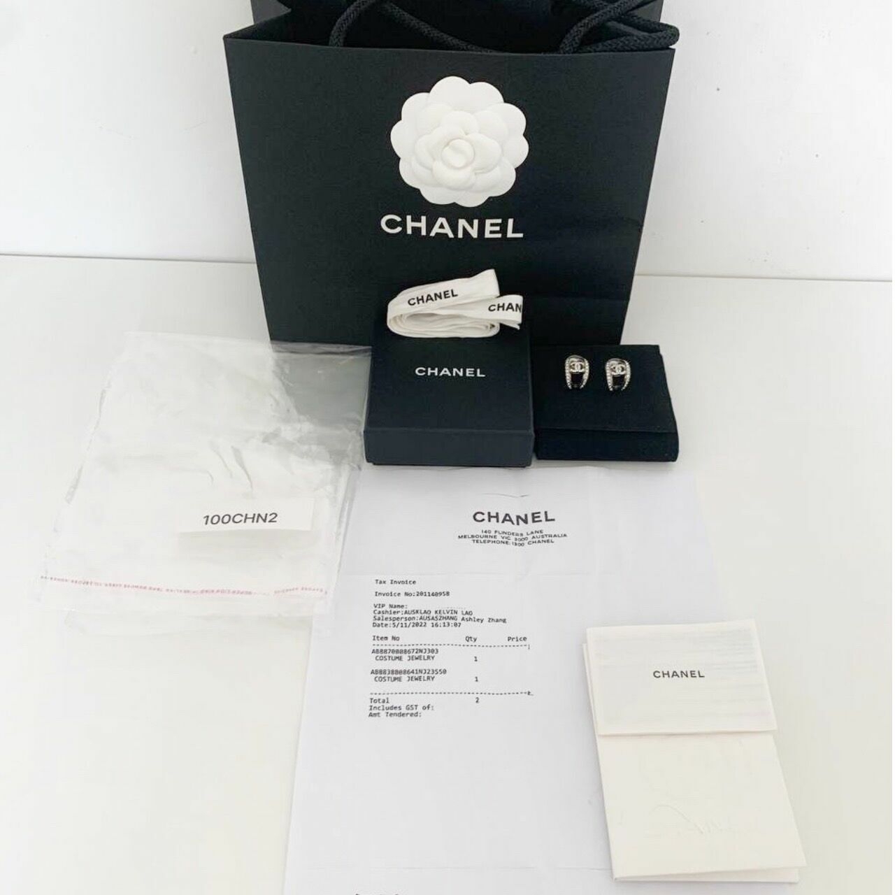 Chanel Small Hoop Earrings