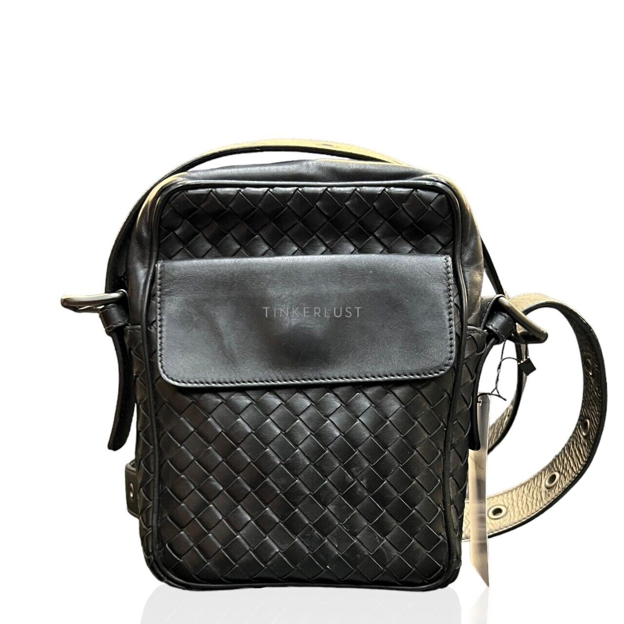 Bottega Veneta Leather Black Sling Bag