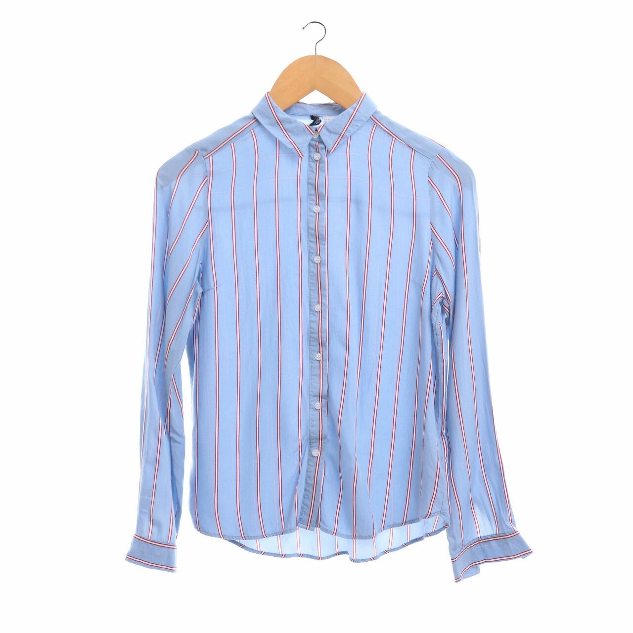 H&M Blue & Red Stripes Shirt