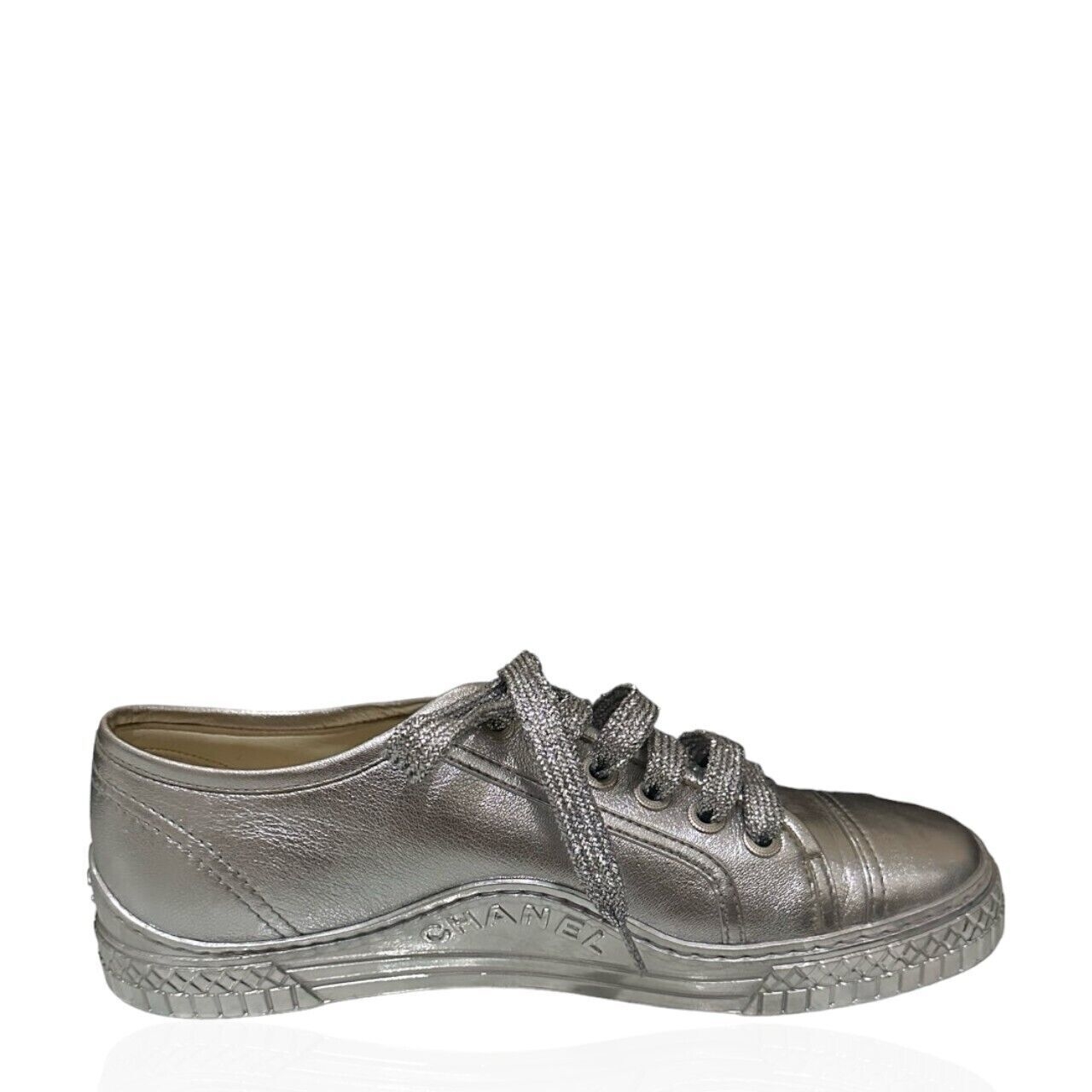 Chanel Silver Sneakers