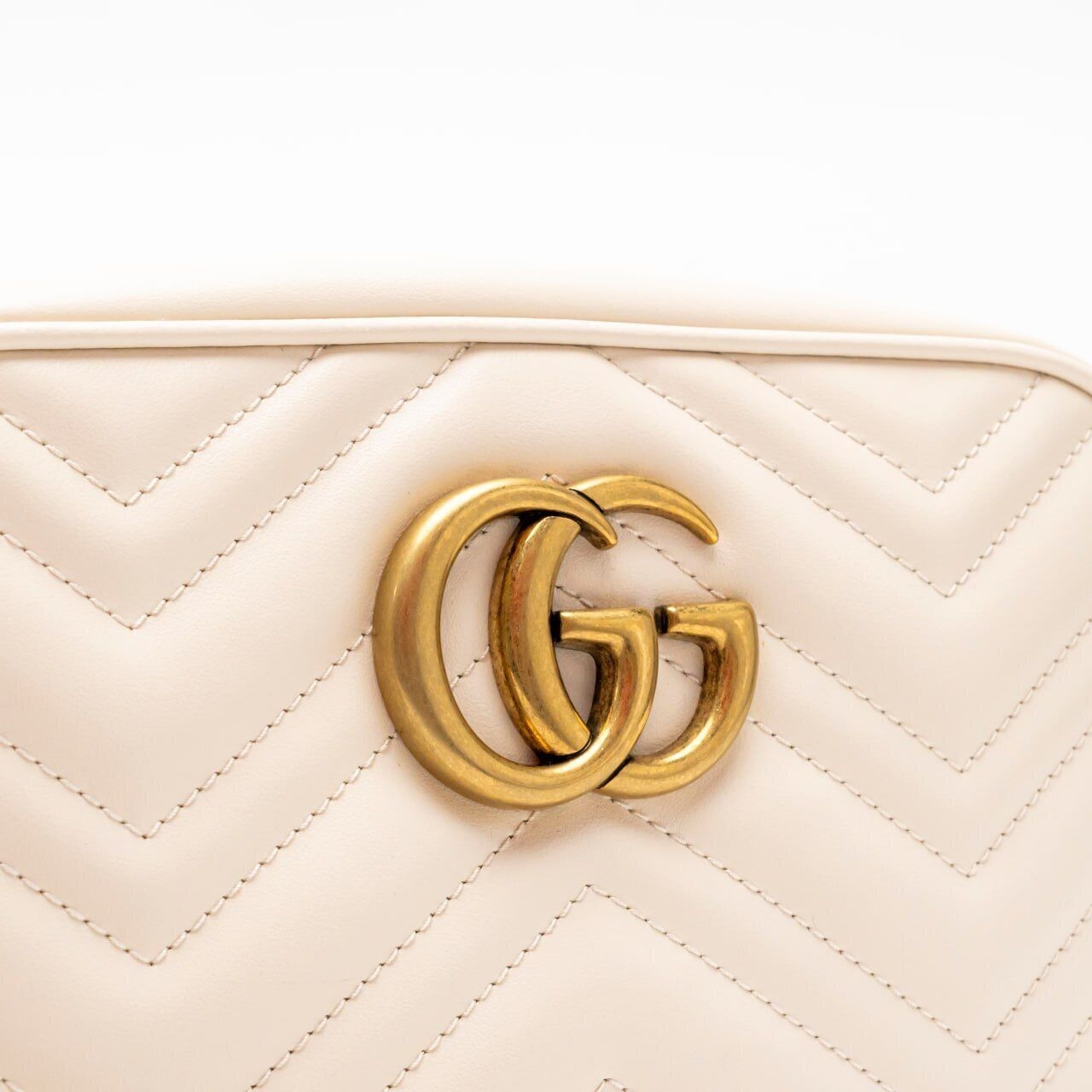 Gucci GG Marmont Camera Bag Small White Ghw