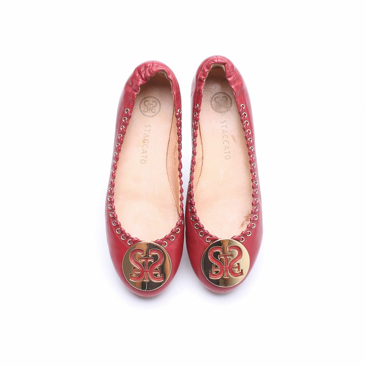 Staccato Burgundy Flats