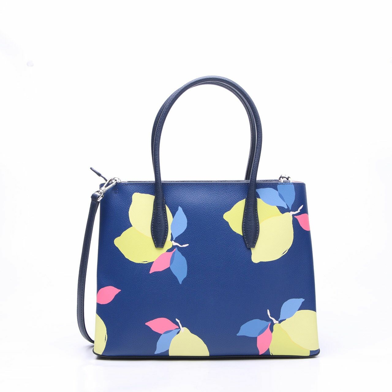 Kate Spade New York Blue Medium Eva Lemon Zest Blue Multi Top Zip Satchel