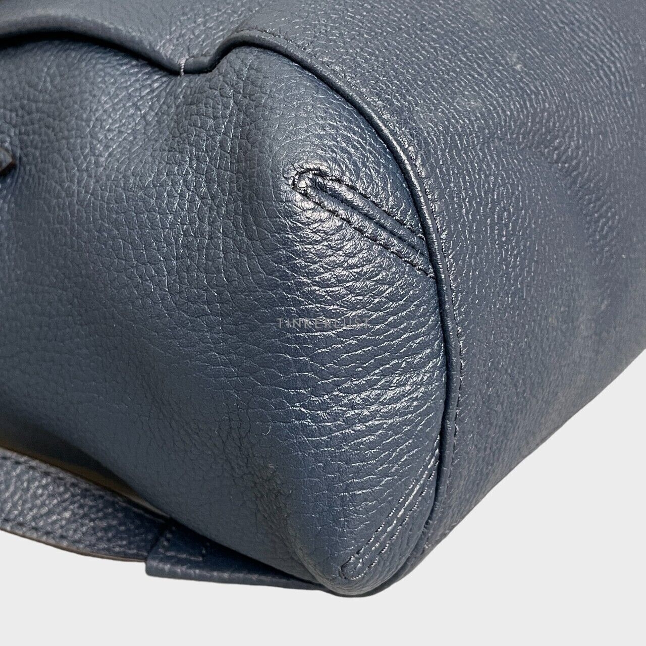 Michael Kors Riley Blue Pebbled GHW Backpack