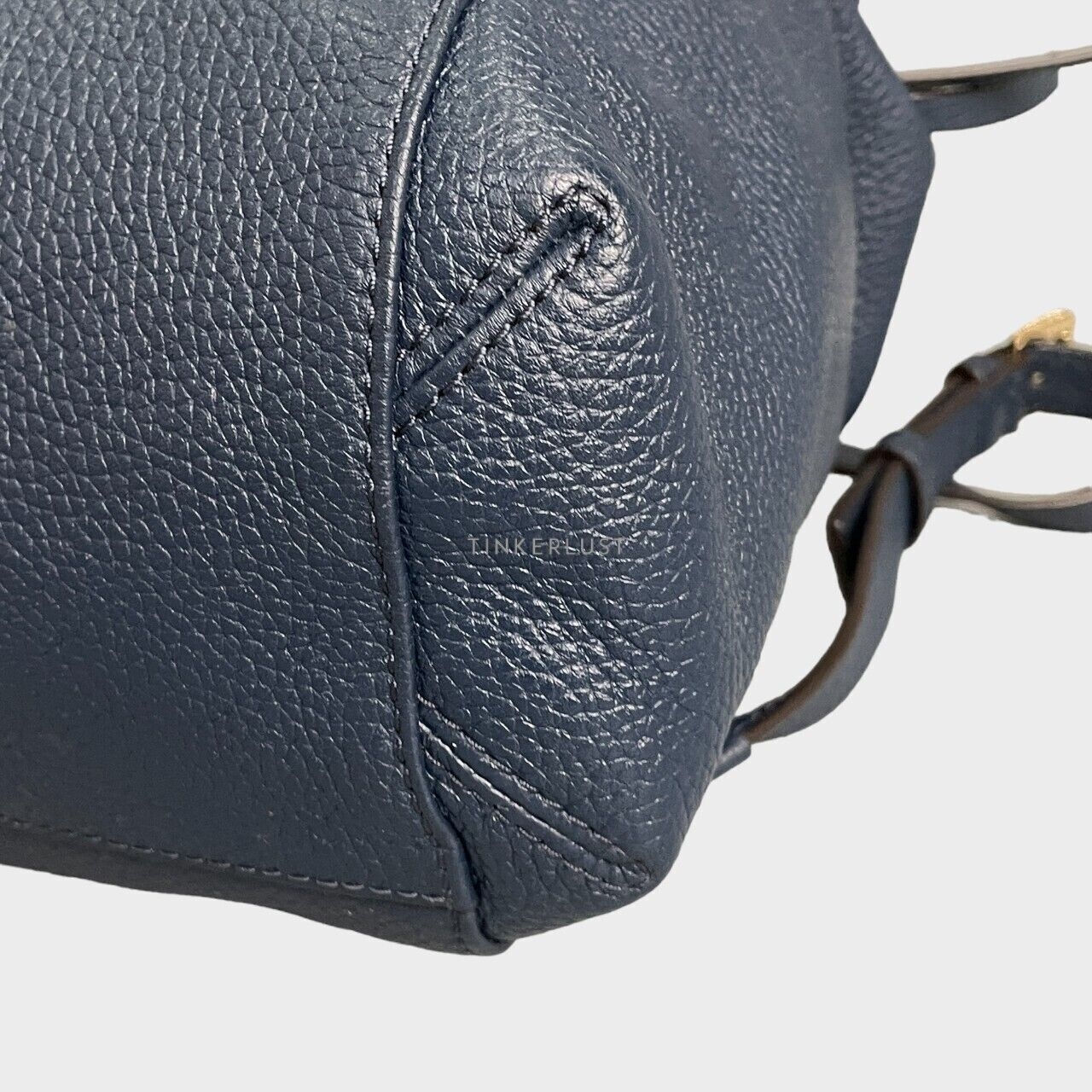 Michael Kors Riley Blue Pebbled GHW Backpack