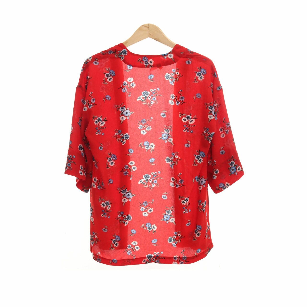 H&M Red Floral Outerwear