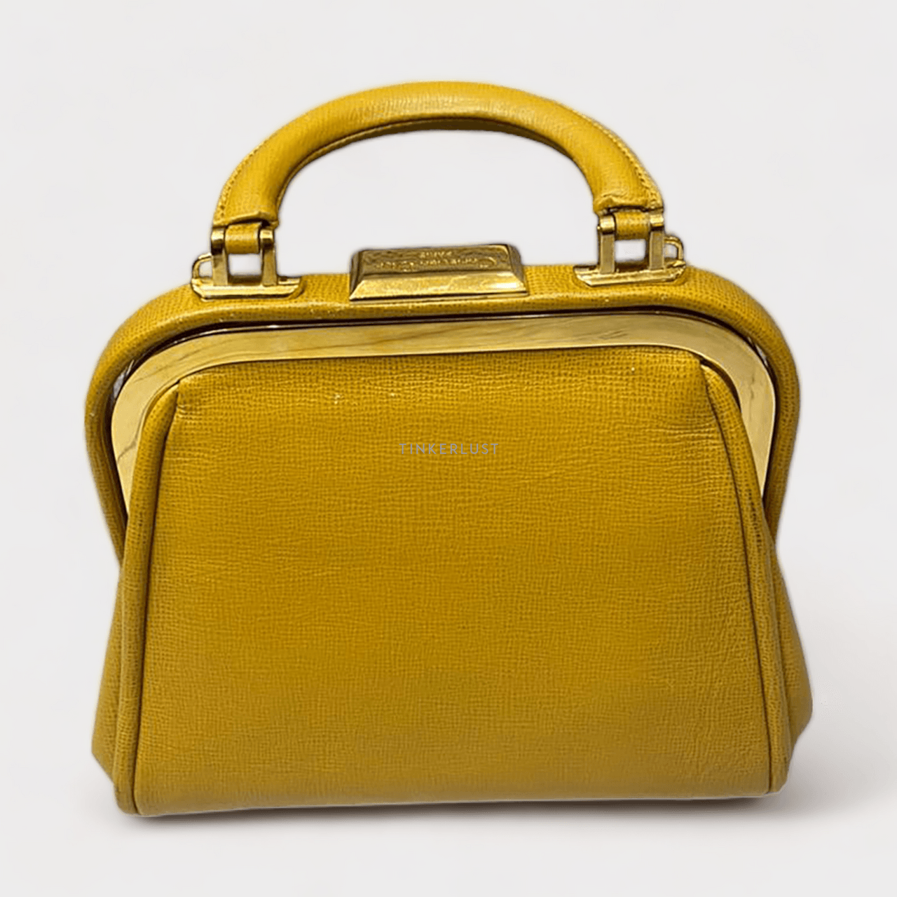 Christian Dior Vintage Mini Doctor Yellow GHW Clutch