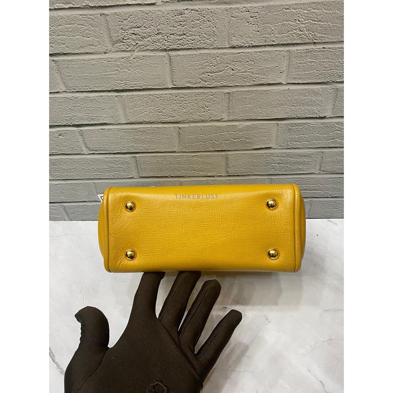 Christian Dior Vintage Mini Doctor Yellow GHW Clutch