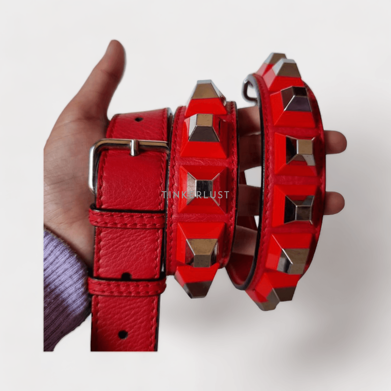 Fendi Peekaboo Studded Medium Red