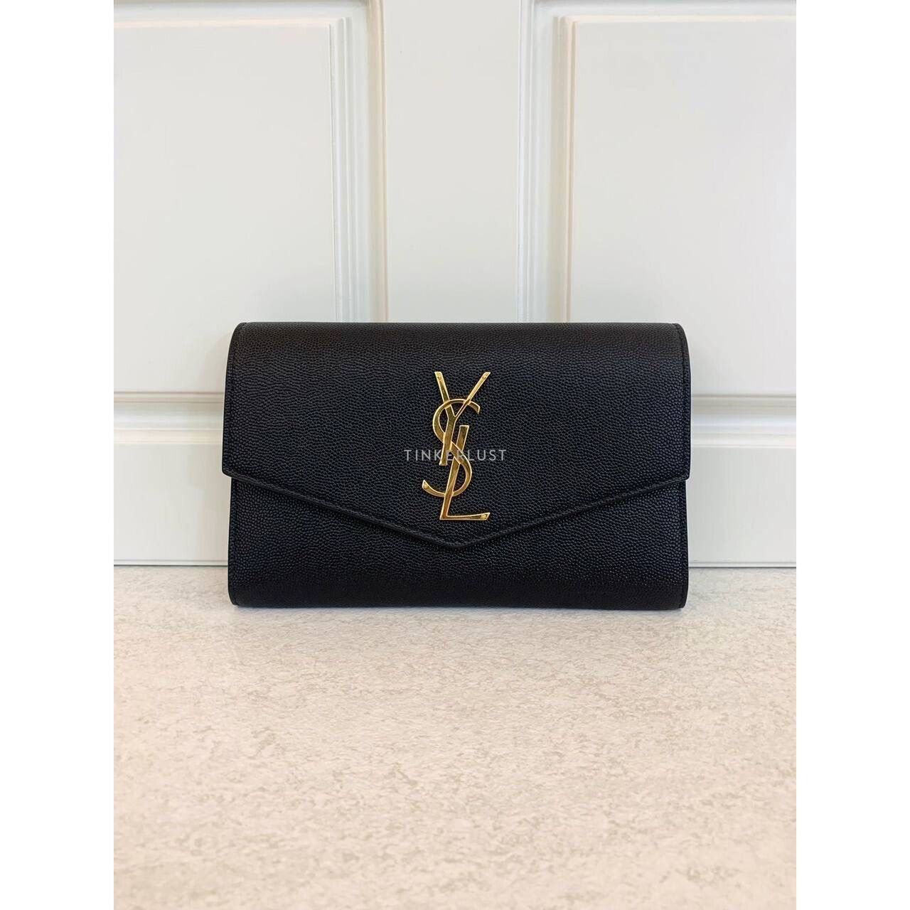 Yves Saint Laurent Uptown in Black GHW WOC Slingbag