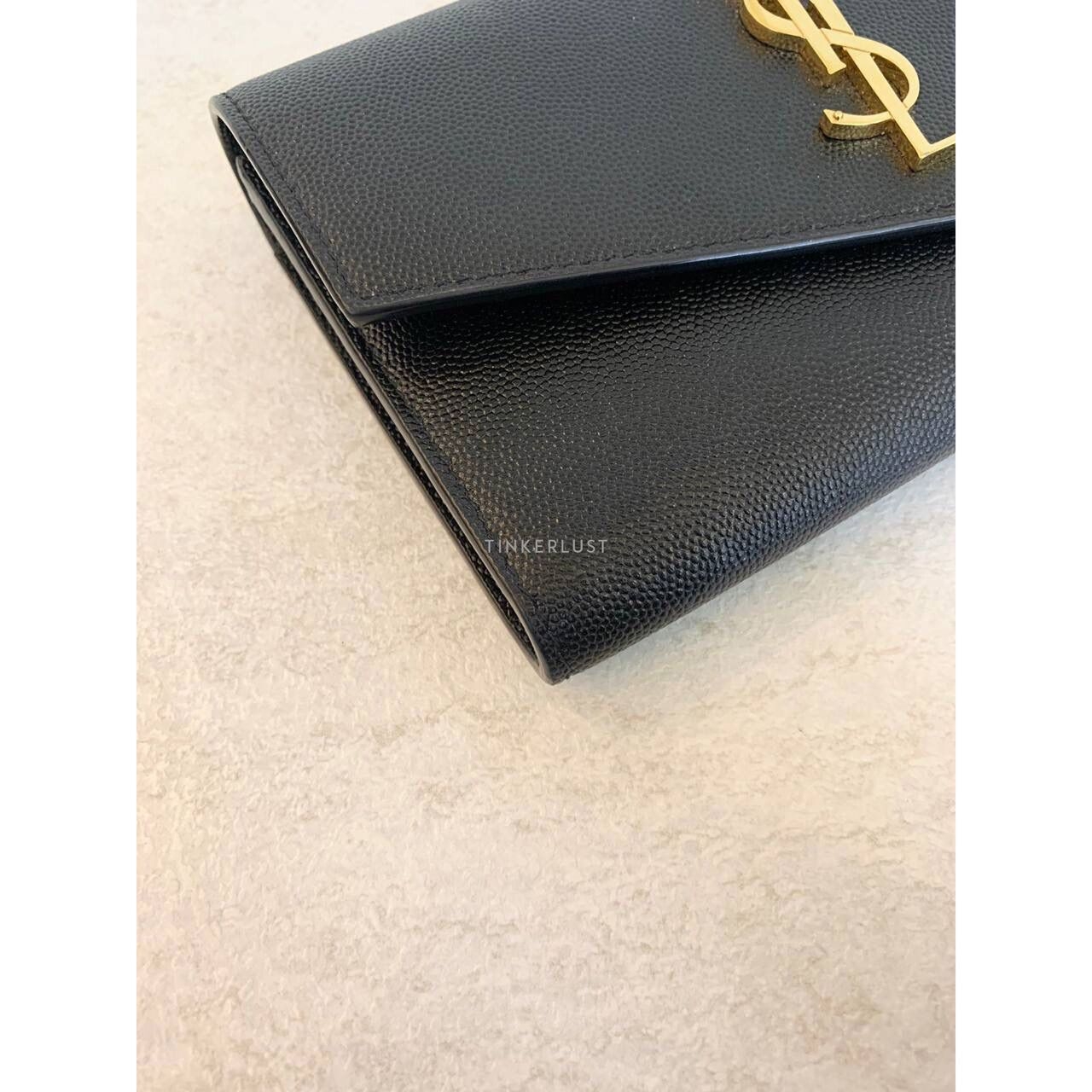 Yves Saint Laurent Uptown in Black GHW WOC Slingbag