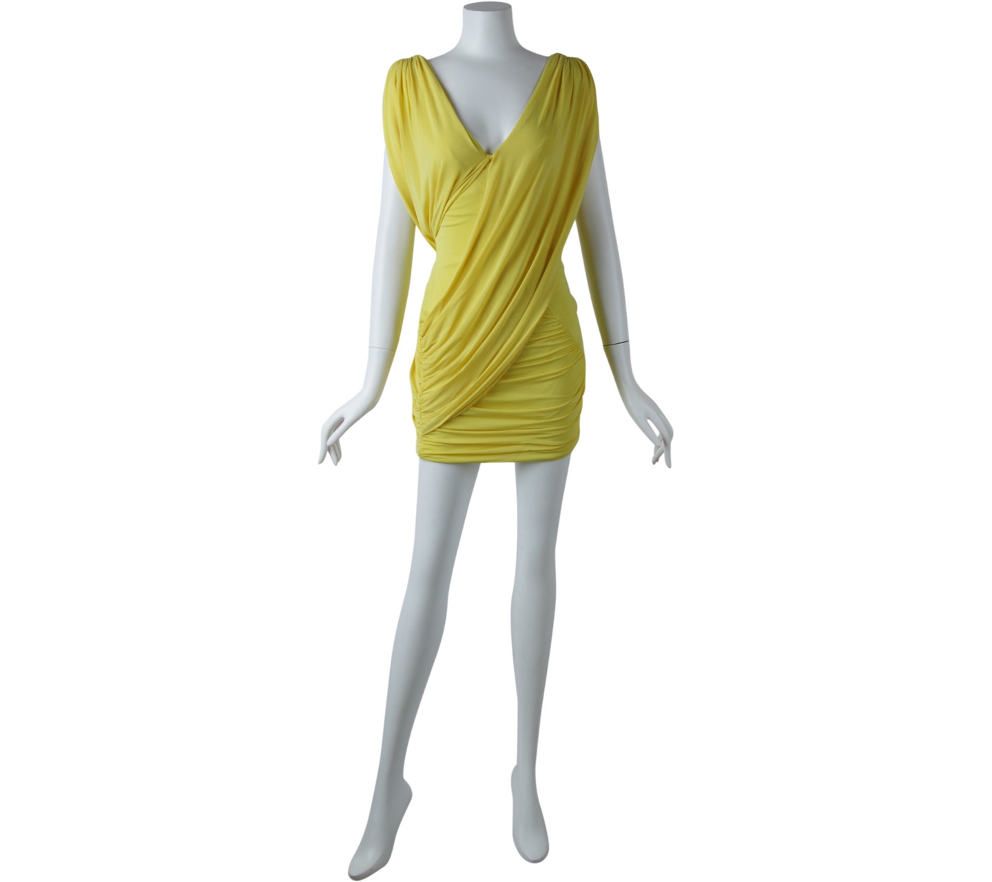 BCBG Maxazria Yellow Sleeveless Mini Dress