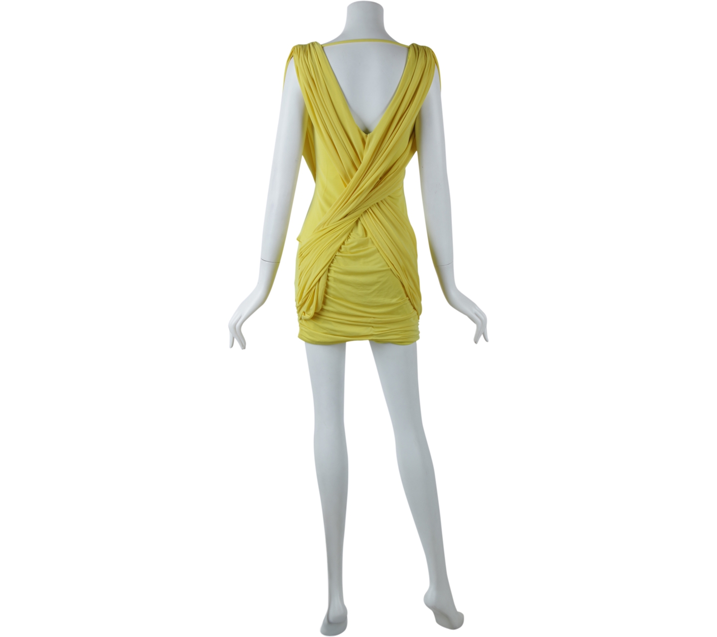 BCBG Maxazria Yellow Sleeveless Mini Dress