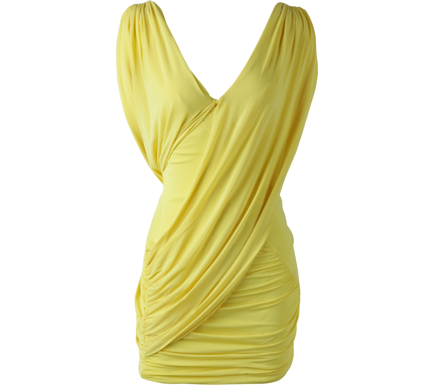 BCBG Maxazria Yellow Sleeveless Mini Dress